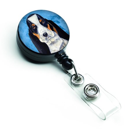 CAROLINES TREASURES Blue Basset Hound Retractable Badge Reel LH9374BUBR